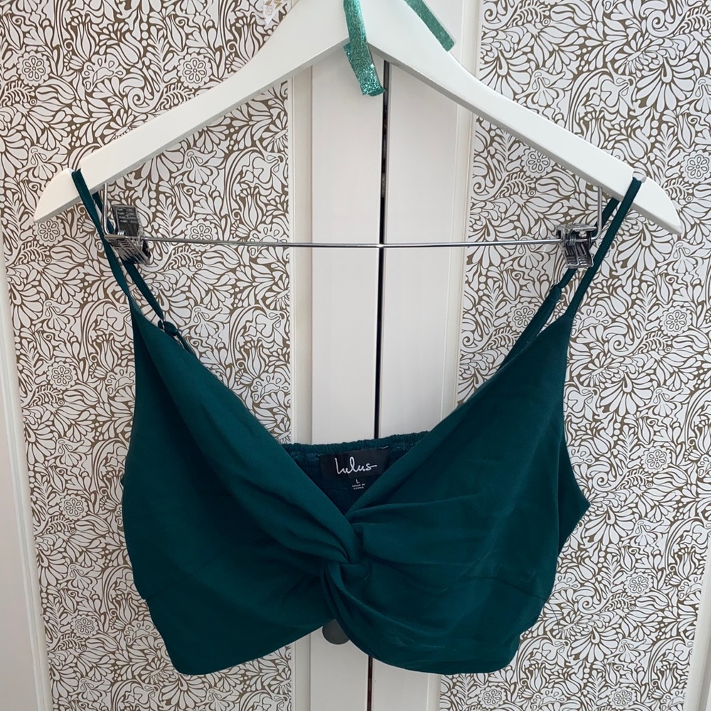 Green crop top